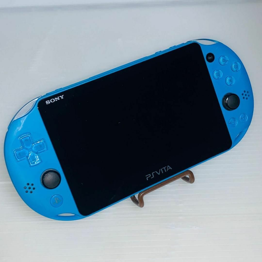 228】PS Vita Wi-Fiモデル アクアブルー 【液晶美品】の通販 by