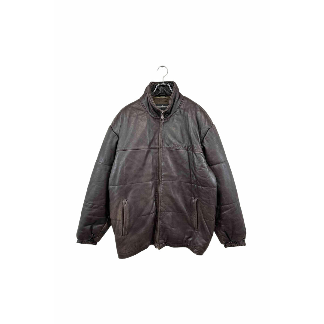 ROCA WEAR lamb leather jacket ロカウェア レザージャケット ラムレザー 本革 サイズXL フルジップ ブラウン アウター ヴィンテージ 10のサムネイル