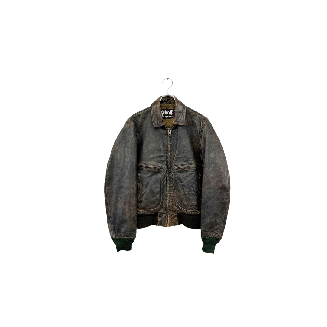 80's Made in USA Schott leather jacket ショット レザー フライト