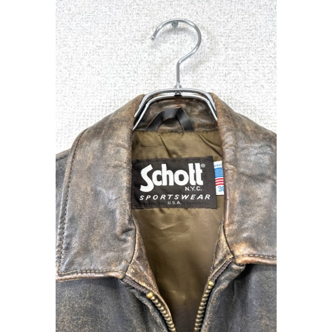 80's Made in USA Schott leather jacket ショット レザー フライト