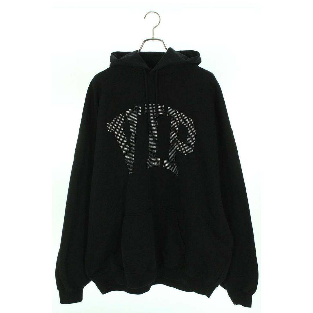 ヴェトモン UE54HD700G/VIP CRYSTAL LOGO HOODIE クリスタルロゴプルオーバーパーカー メンズ M ※12/28~1/6 発送・問い合わせ遅延
