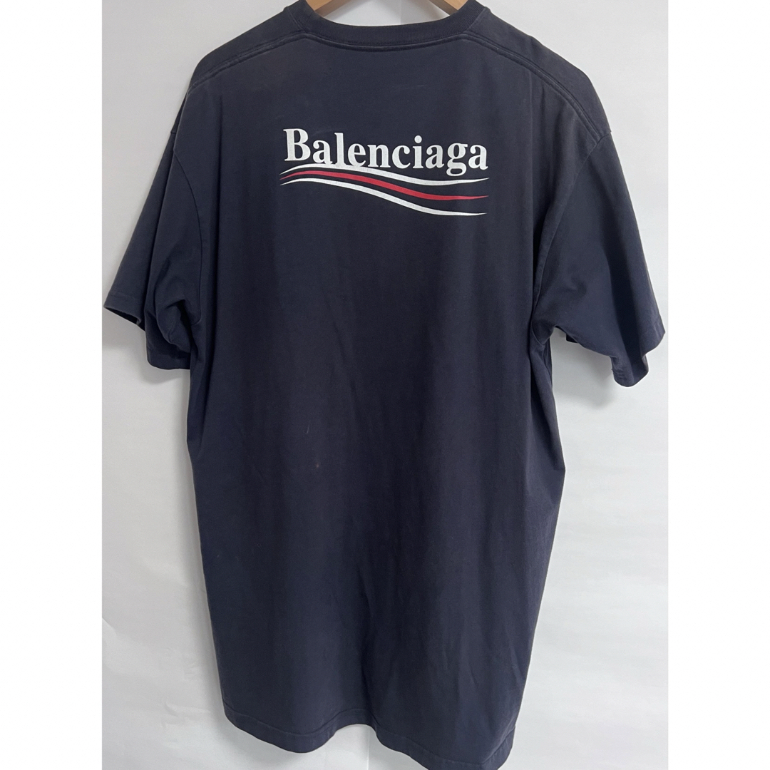 celineBALENCIAGA バレンシアガ キャンペーンロゴ Tシャツ ネイビー