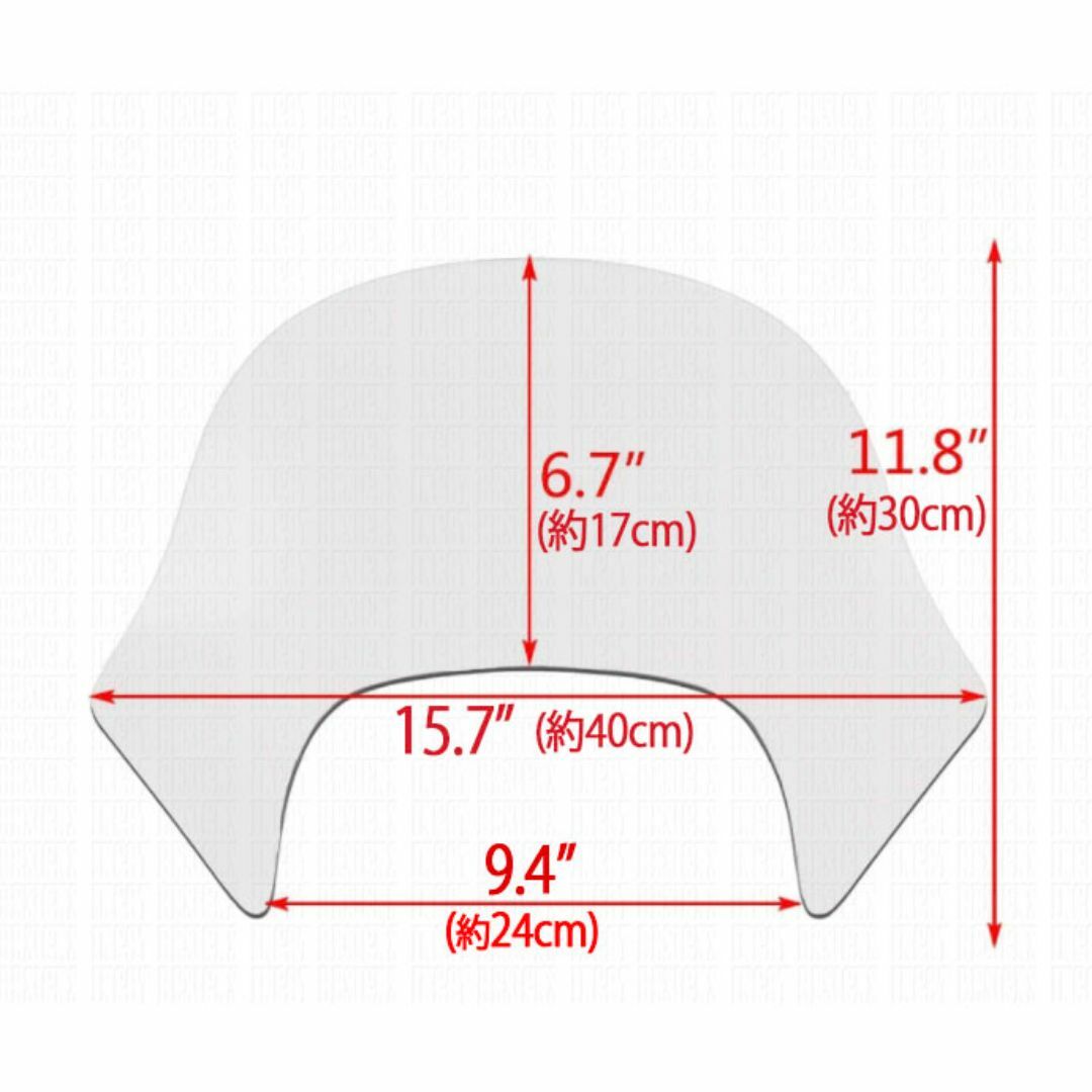 ハーレー クォーターフェアリング用 リップスクリーン スモーク