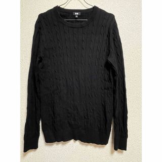 ユニクロ(UNIQLO)のユニクロ コットンカシミヤケーブルクルーネックニットセーター M (ニット/セーター)