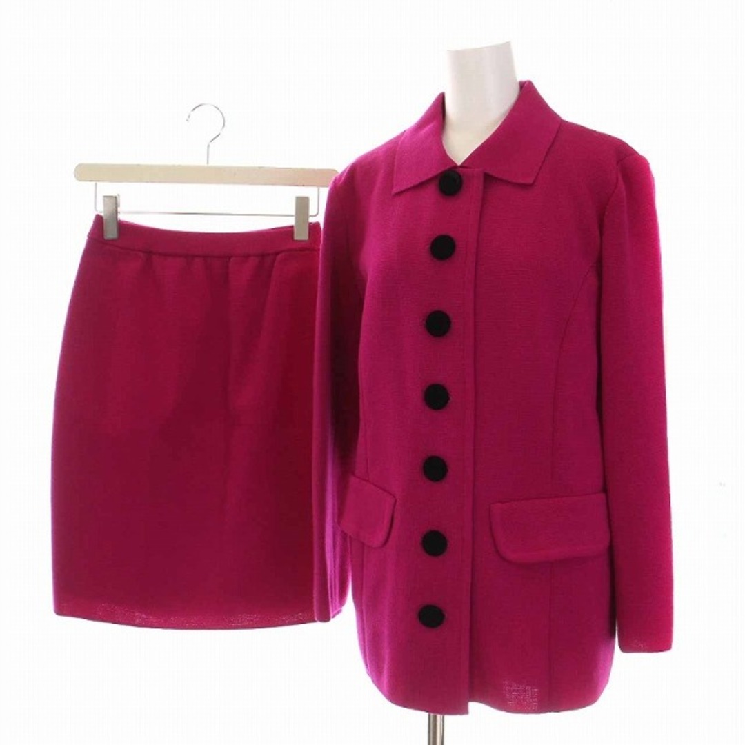 イヴサンローラン スーツ セットアップ ジャケット スカート M 7号 赤紫のサムネイル