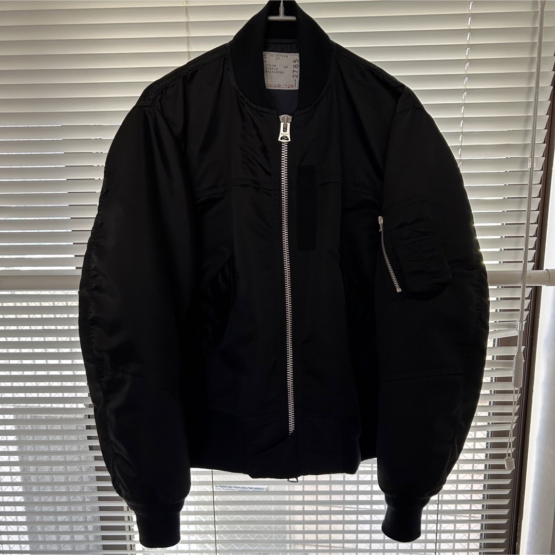 sacai サカイ Nylon Twill Blouson MA-1 ブラック