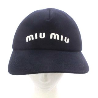 購入可能です限定値下げ　MIU MIU ミュウミュウ　ベースボールキャップ　黒　Sサイズ