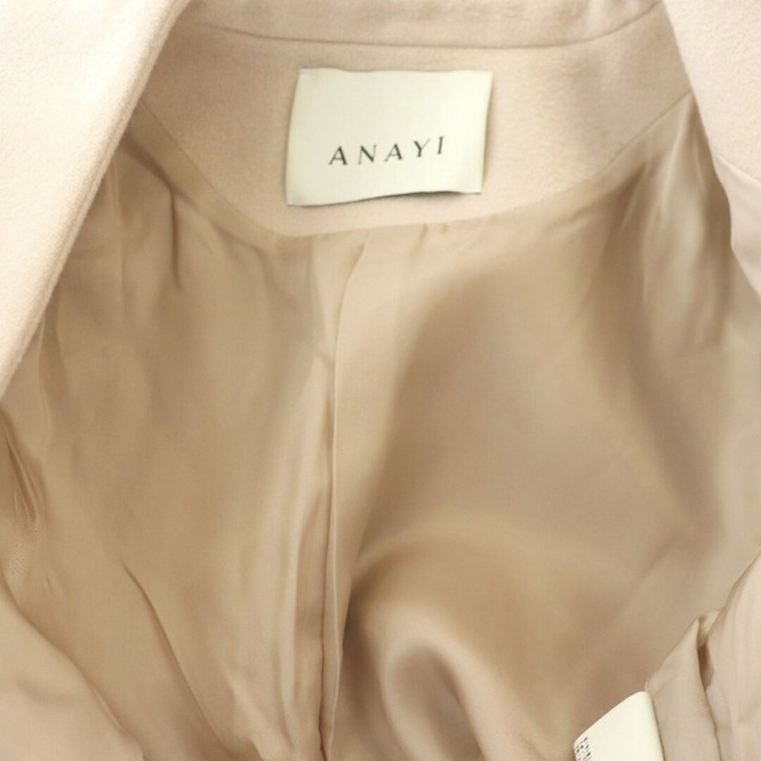 ANAYI(アナイ)のアナイ ANAYI ライトビーバーVカラーコート アウター ロング 36 ピンク レディースのジャケット/アウター(その他)の商品写真