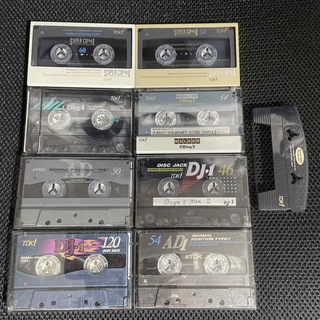 ティーディーケイ(TDK)の【匿名配送】TDKカセットテープ中古8本セット、クイックテーププロテクター付(その他)