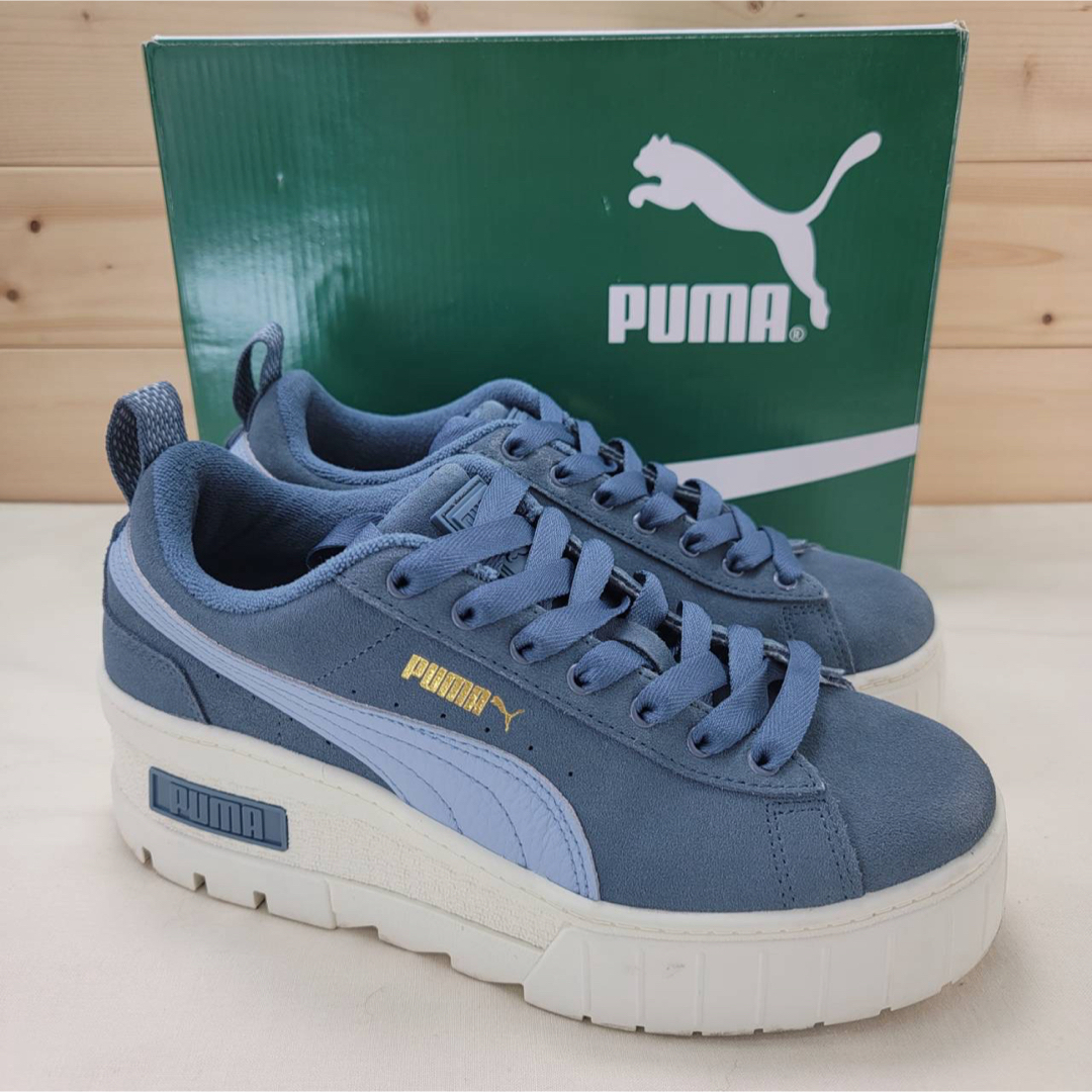 PUMA(プーマ)のプーマ メイズ ウェッジ スウェード ブルー 23.5㎝ レディースの靴/シューズ(スニーカー)の商品写真