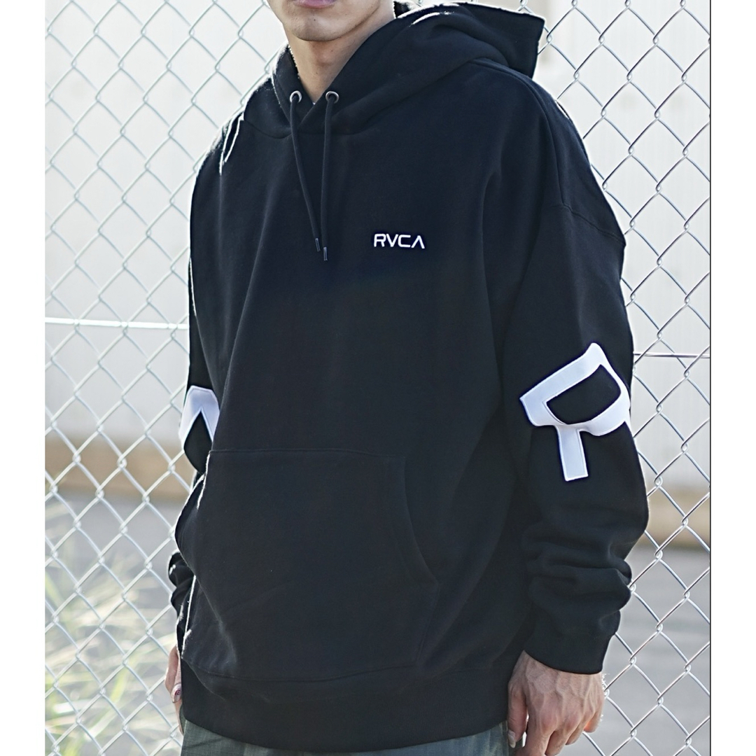 綿100%リブ部分新品 RVCA ルーカ スウェット プル オーバー パーカー L