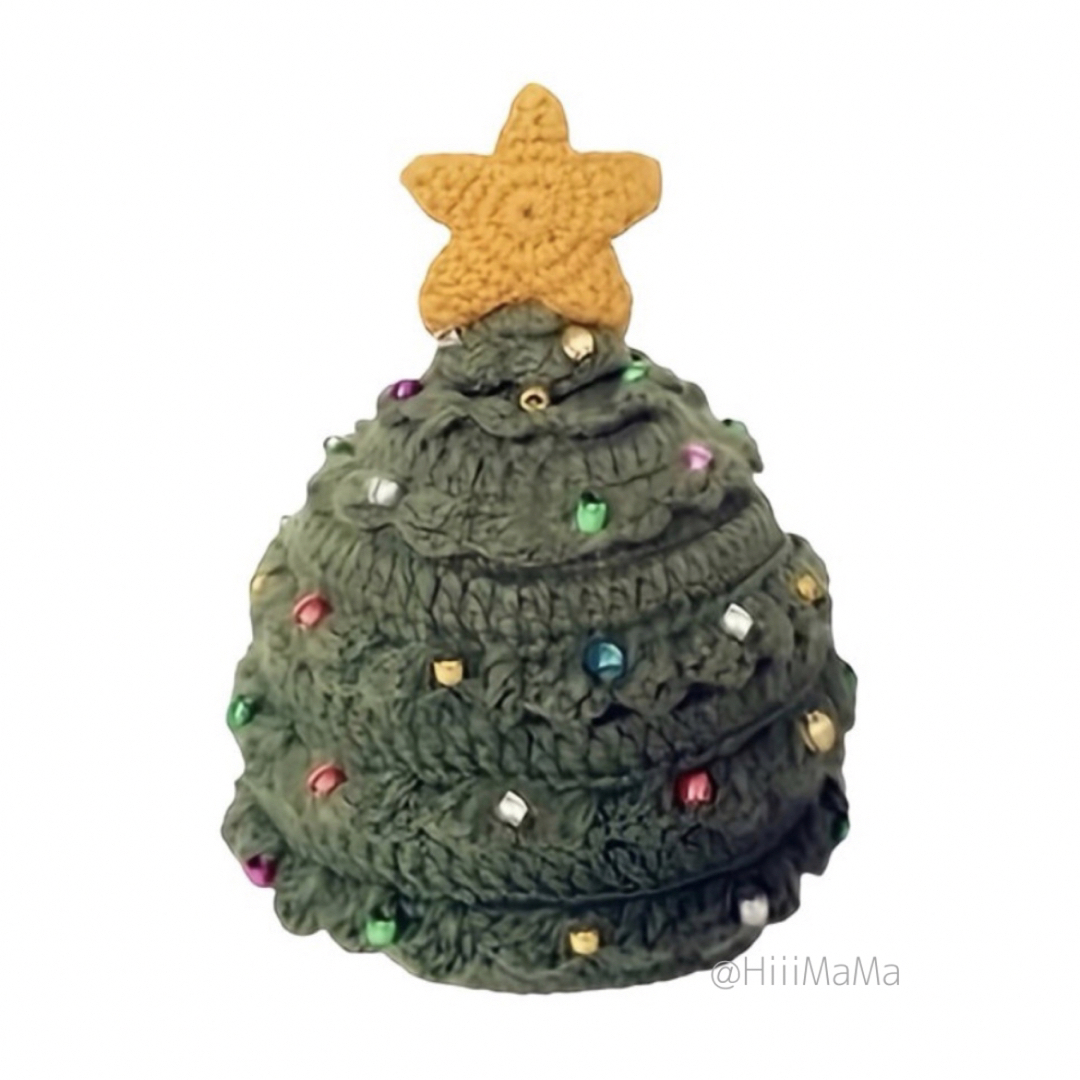【今だけSALE】 クリスマス ツリー ニット帽 ビーズ キラキラ 星 サンタ キッズ/ベビー/マタニティのこども用ファッション小物(帽子)の商品写真