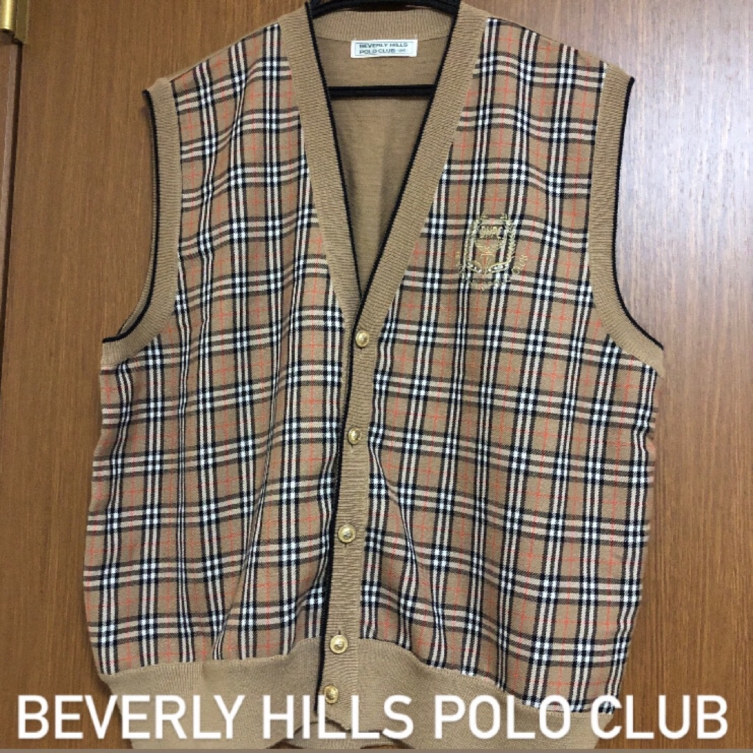 BEVERLY HILLS POLO CLUB（BHPC）(ビバリーヒルズポロクラブ)の【美品】ビバリーヒルズポロクラブ　ニットベスト レディースのトップス(ベスト/ジレ)の商品写真