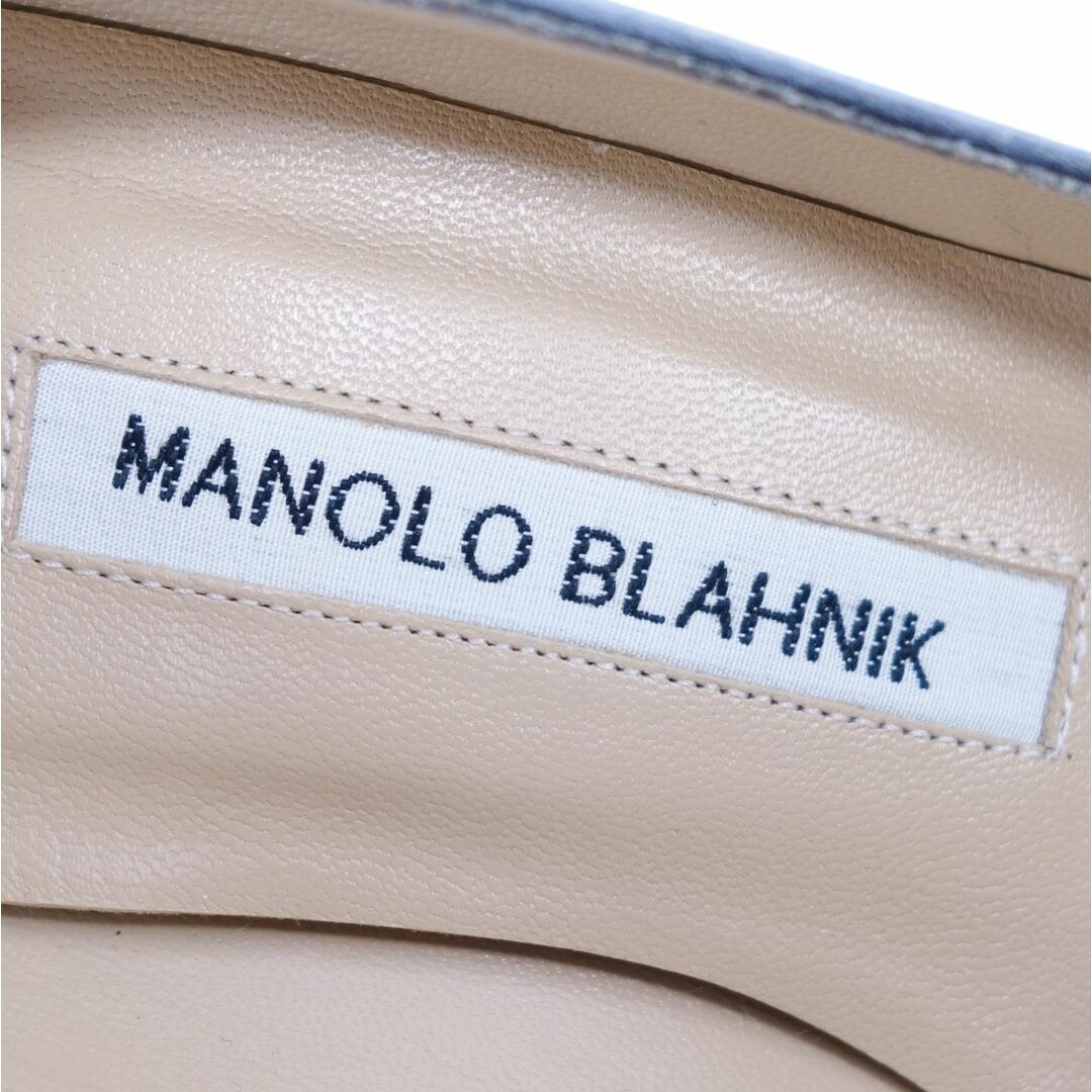 MANOLO BLAHNIK(マノロブラニク)の美品 マノロ・ブラニク Manolo Blahnik パンプス ハンギシ ビジュー ヒール サテン シューズ 靴 レディース 34 1/2(22cm相当) パープル レディースの靴/シューズ(ハイヒール/パンプス)の商品写真