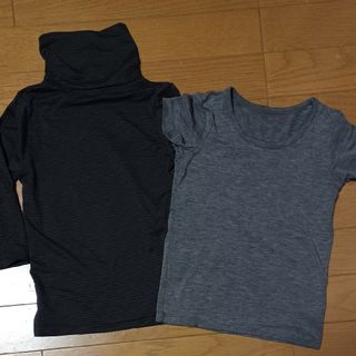 ユニクロ(UNIQLO)のUNIQLO  半袖ヒートテック &  タートル 100㎝  ２枚組(Tシャツ/カットソー)