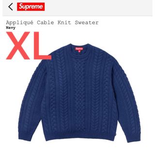 シュプリーム(Supreme)の【XL】Supreme Applique Cable Knit Sweater(ニット/セーター)