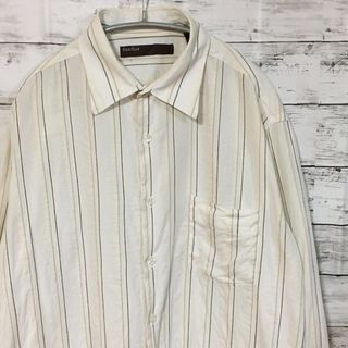 ペリーエリス(PERRY ELLIS)の【希少】ペリーエリス PERRY ELLIS ヴィンテージ 長袖シャツ M 白(シャツ)