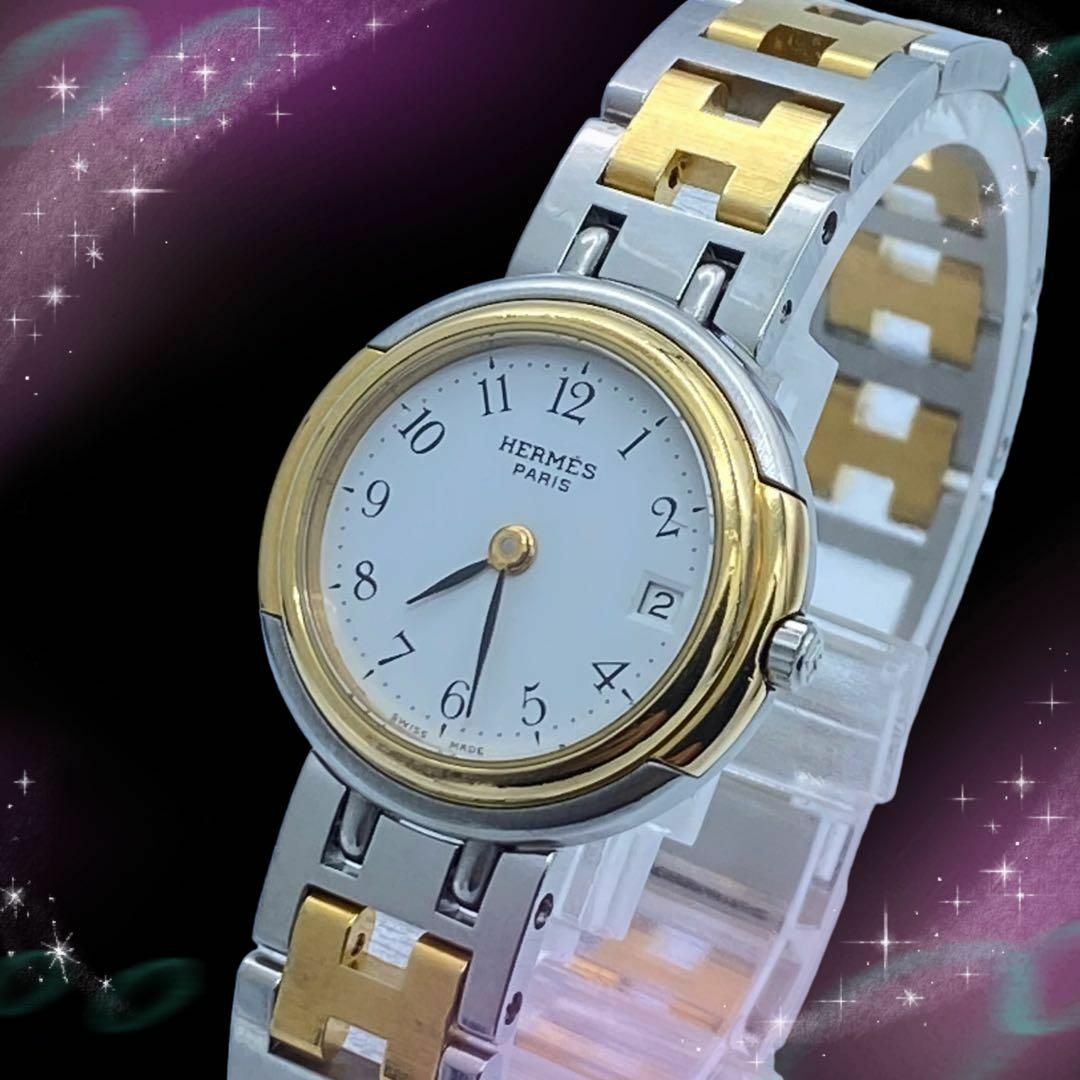 Hermes(エルメス)の《美品　稼動品》　エルメス　ウィンザー　防水　レディース腕時計　クォーツ レディースのファッション小物(腕時計)の商品写真