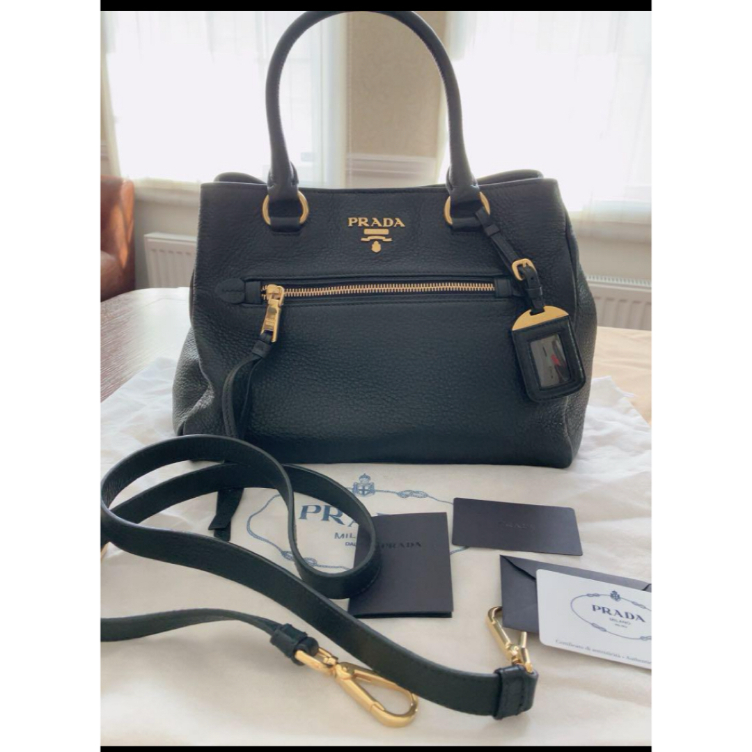 PRADA - PRADA レザーショルダーバッグ VITELLO PHENIXの通販 by A's