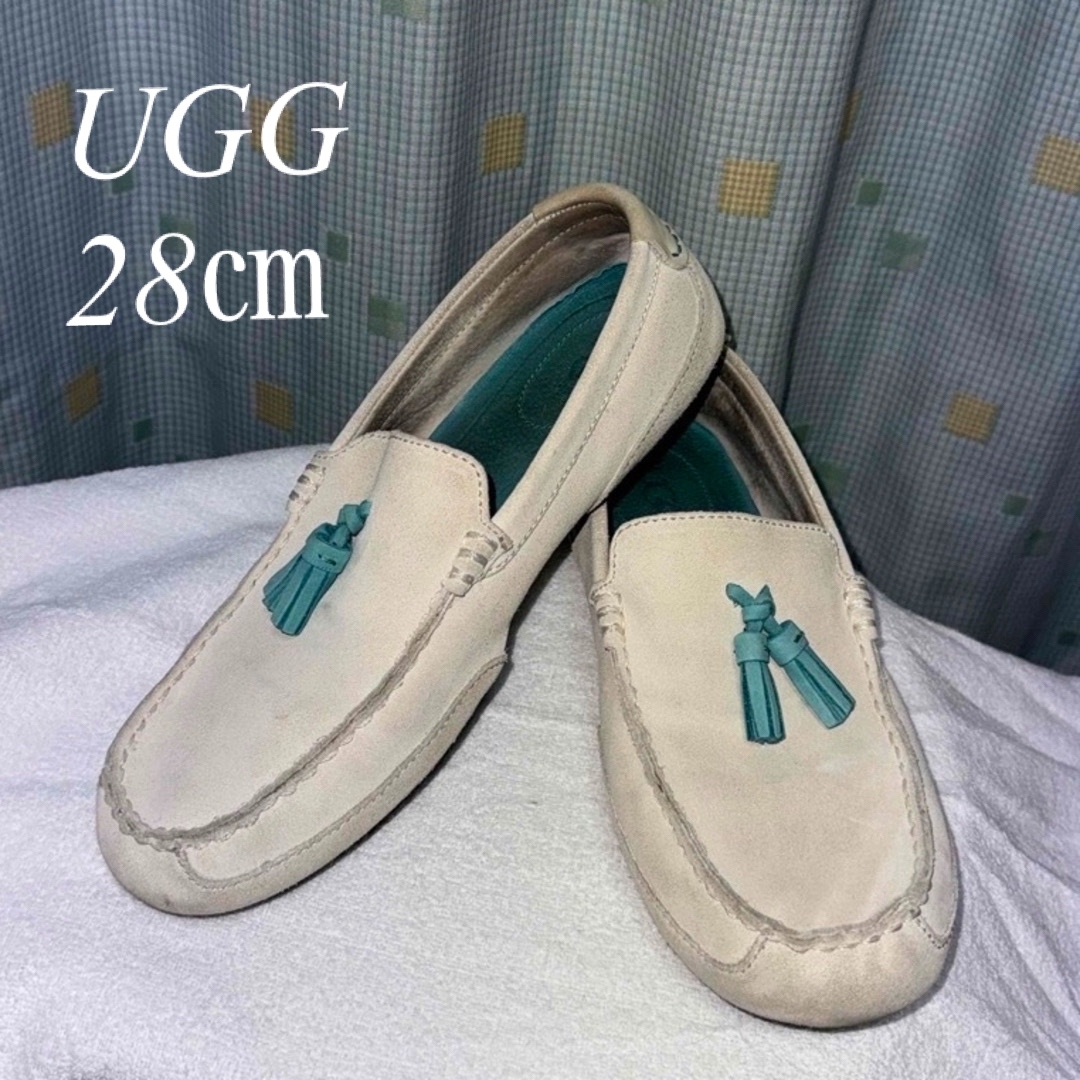 UGG(アグ)のUGG  メンズシューズ　２８センチ　ベージュ×ブルー　靴　中古　リユース　 メンズの靴/シューズ(その他)の商品写真