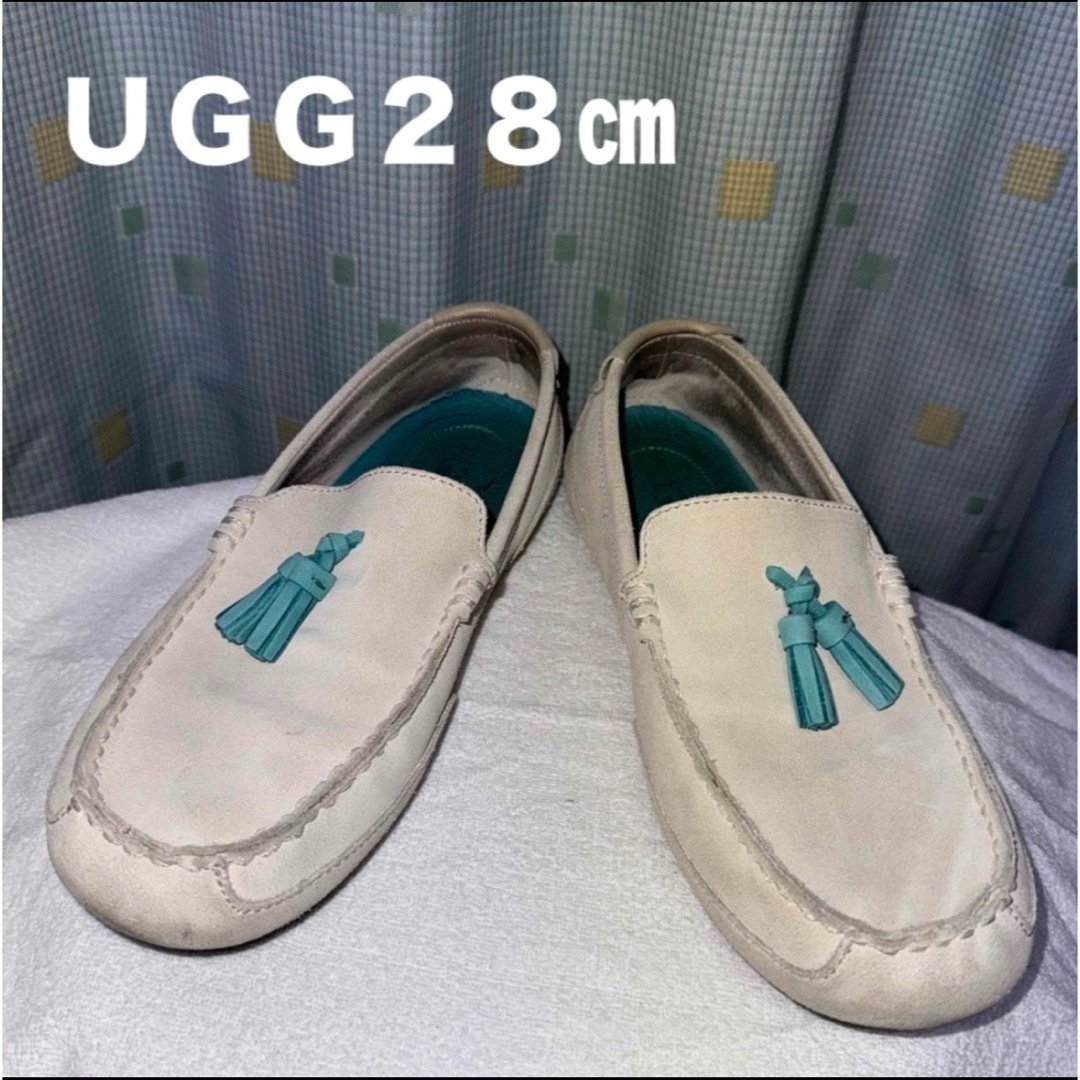 UGG(アグ)のUGG  メンズシューズ　２８センチ　ベージュ×ブルー　靴　中古　リユース　 メンズの靴/シューズ(その他)の商品写真