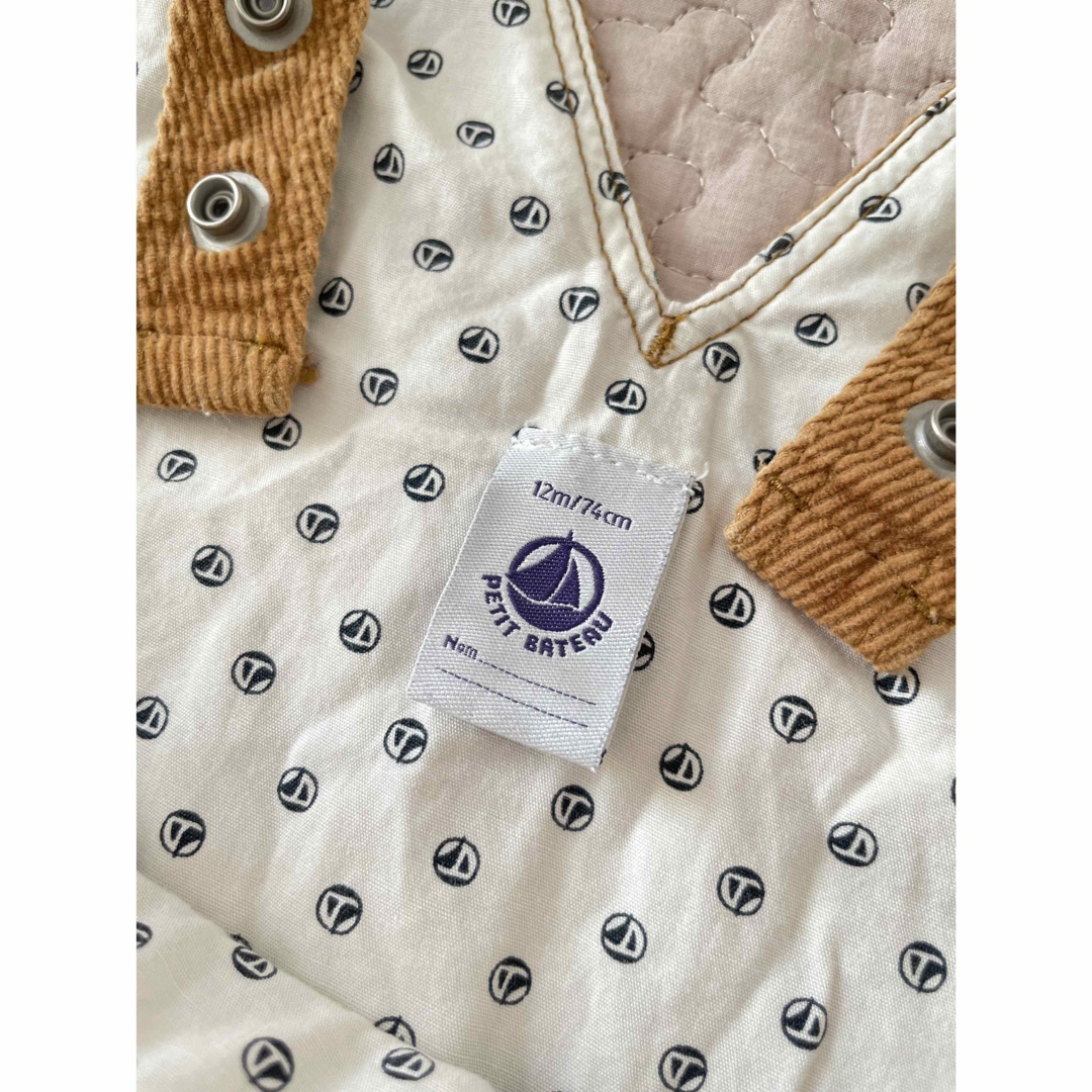 PETIT BATEAU(プチバトー)の12m/74cm プチバトー　コーデュロイ　オーバーオール　サロペット キッズ/ベビー/マタニティのベビー服(~85cm)(パンツ)の商品写真