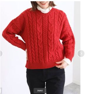 スローブイエナ(SLOBE IENA)のSLOBE IENA Oldderby Knitwear アランケーブルKN(ニット/セーター)