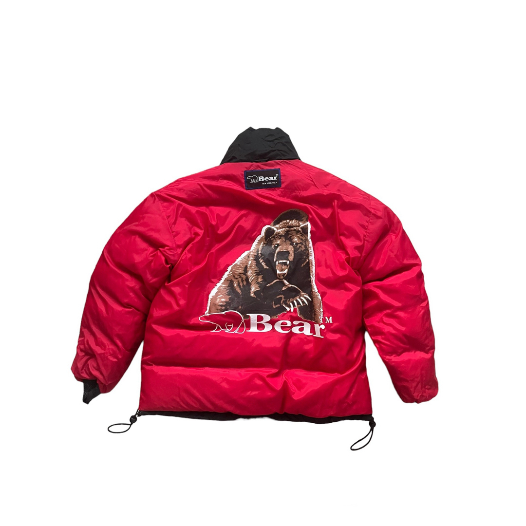 Bear USA(ベアー)のダウンコート Bear  ブラック レッド リバーシブル 男女兼用 レディースのジャケット/アウター(ダウンコート)の商品写真
