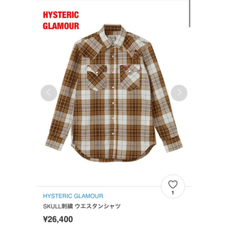 【人気】HYSTERIC GLAMOUR　SKULL刺繍 ウエスタンシャツ