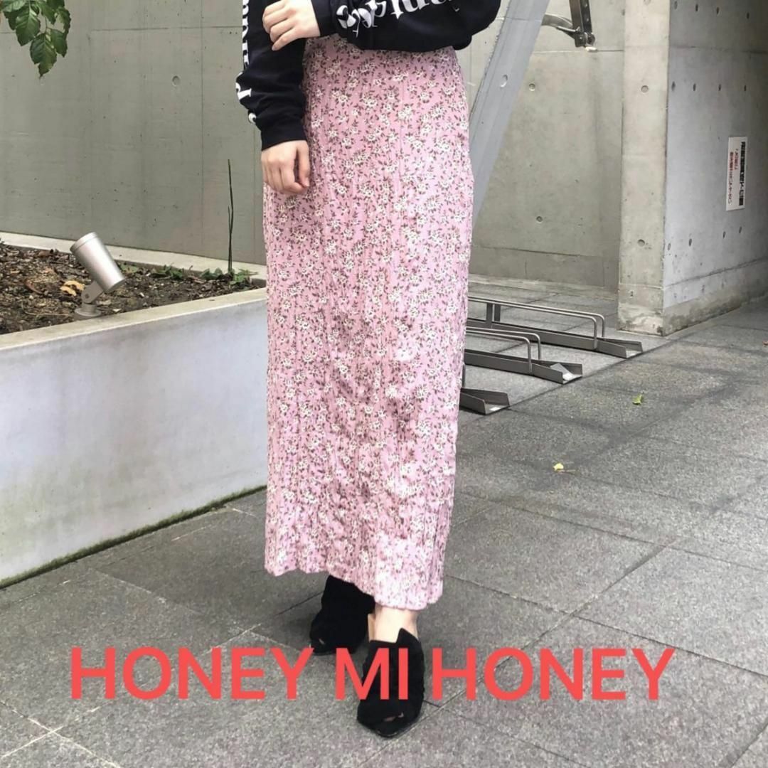 Honey mi Honey(ハニーミーハニー)のHONEY MI HONEY フラワースカート　美品 スカート ロングスカート レディースのスカート(ロングスカート)の商品写真