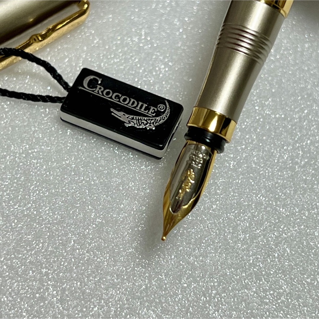 Crocodile - 【新品】CROCODILE 金メッキペン先 万年筆 22K 香港 Crocodile - 【新品】CROCODILE 金メッキペン先 万年筆 22K 香港