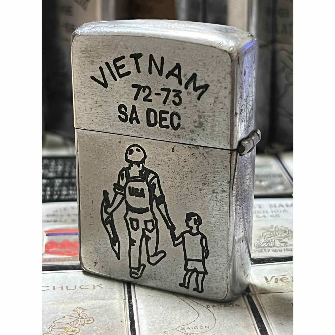 ベトナムZIPPO】本物 1968年製ベトナムジッポー「戦車」VIETNAM-