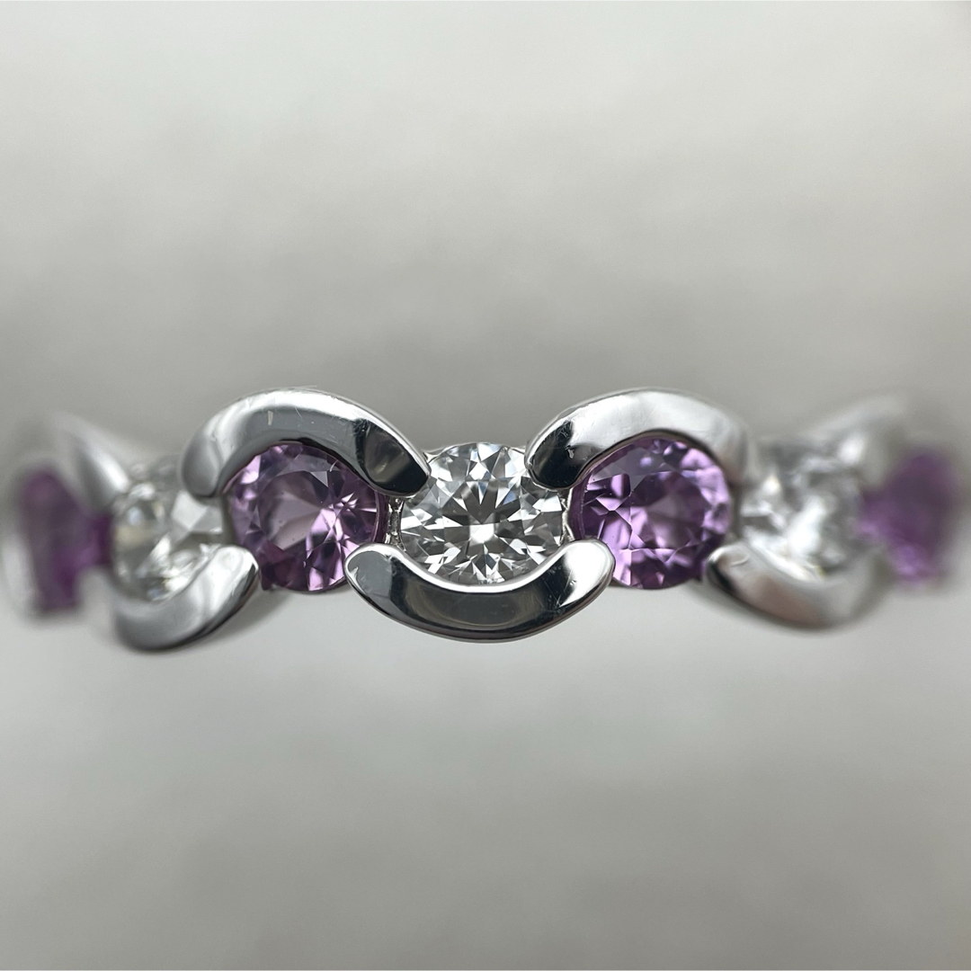 pt900 ピンクサファイア0.68ct ダイヤ0.41ct リング レディースのアクセサリー(リング(指輪))の商品写真