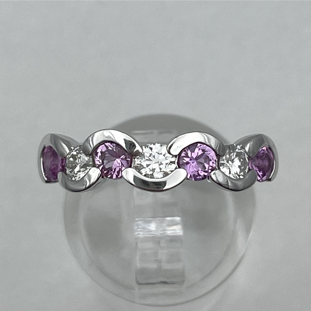 pt900 ピンクサファイア0.68ct ダイヤ0.41ct リング レディースのアクセサリー(リング(指輪))の商品写真