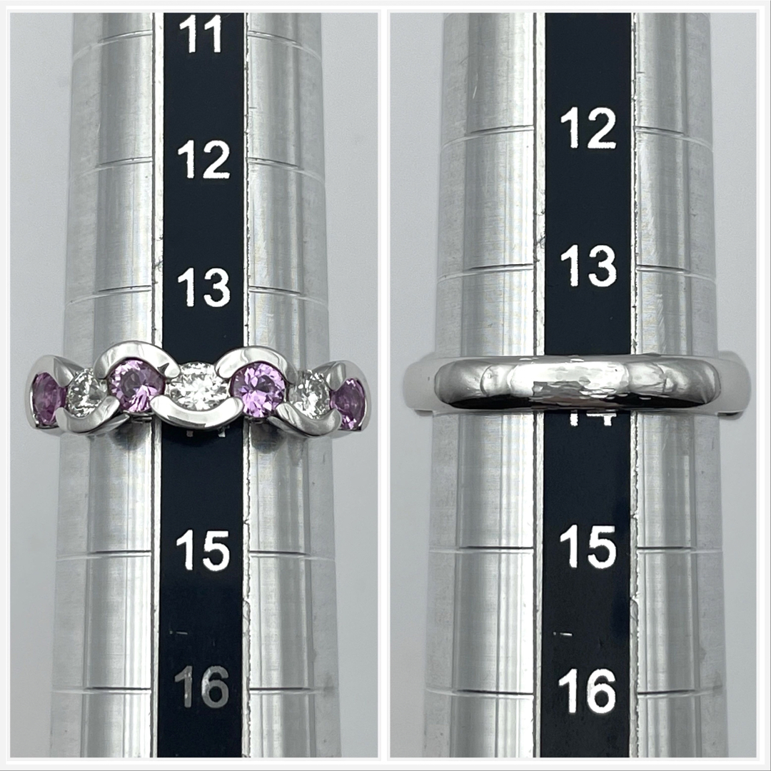 pt900 ピンクサファイア0.68ct ダイヤ0.41ct リング レディースのアクセサリー(リング(指輪))の商品写真