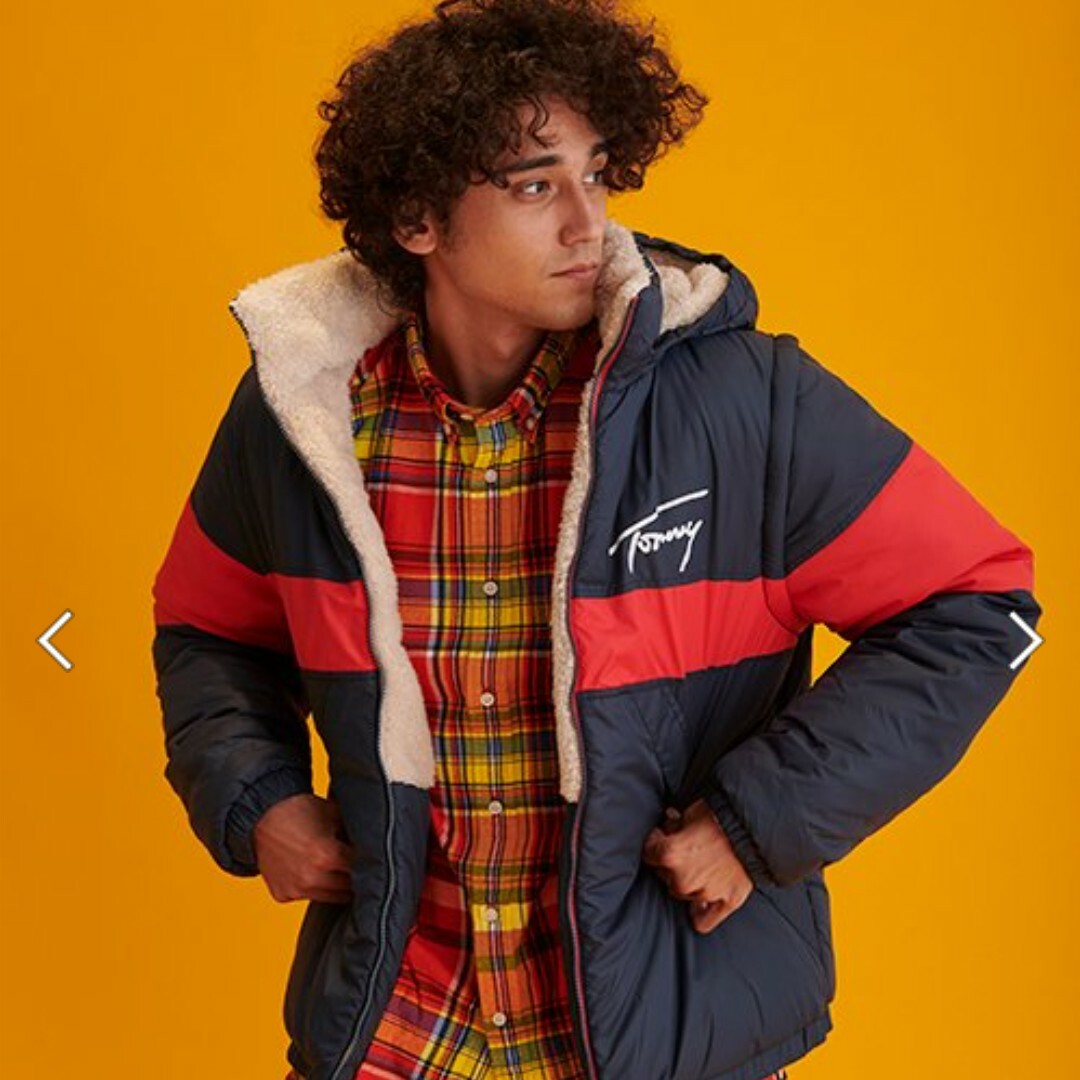 TOMMY JEANS(トミージーンズ)の【美品】TOMMY JEANS リバーシブルシェルパジャケットS メンズのジャケット/アウター(ダウンジャケット)の商品写真