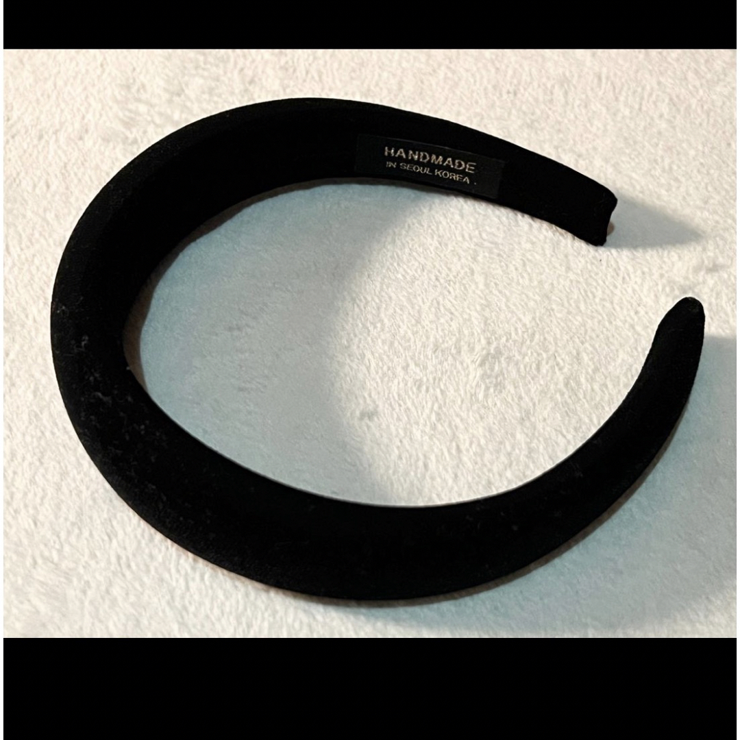 カチューシャ　ベルベット　ブラック レディースのヘアアクセサリー(カチューシャ)の商品写真