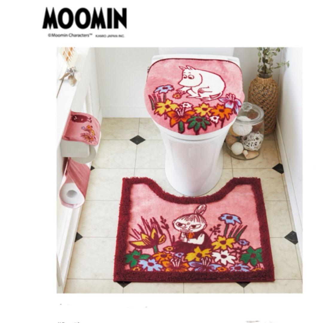 MOOMIN(ムーミン)のムーミントイレタリー　トイレマット　ペーパーホルダー　蓋カバー　3点セット エンタメ/ホビーのアニメグッズ(その他)の商品写真