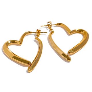 アメリヴィンテージ(Ameri VINTAGE)のHeart sand hoop pierce gold No.1184(ピアス)