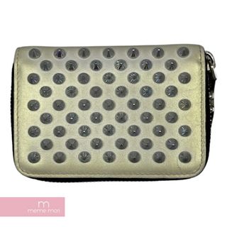 クリスチャンルブタン(Christian Louboutin)のChristian Louboutin Coin Purse クリスチャンルブタン コインパース コインケース 小銭入れ 財布 ウォレット スタッズ グレー×シルバー【231129】【中古-B】【me04】(折り財布)