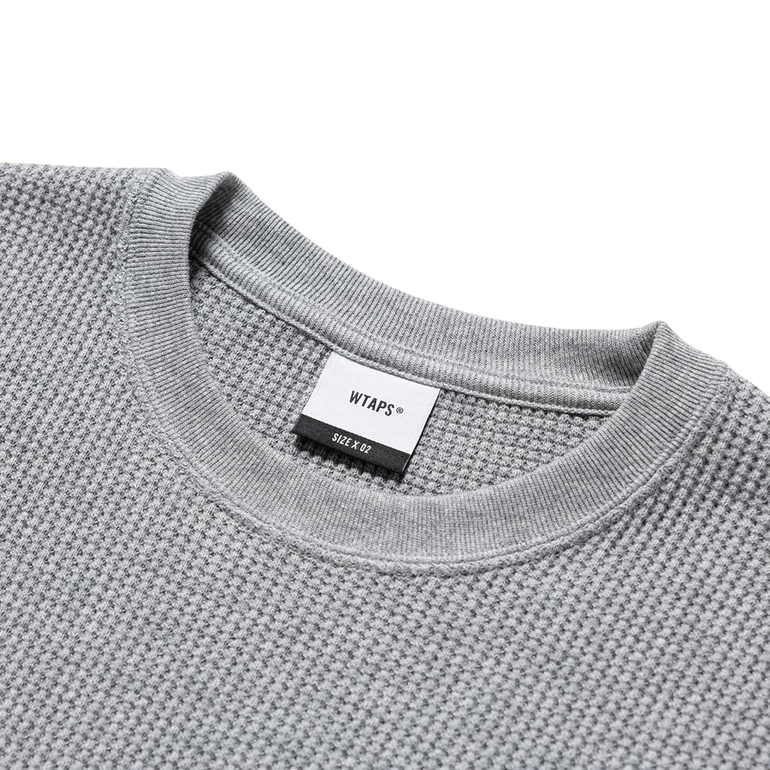 WTAPS WTAPS WAFFLE 01 / LS / ASH GRAY 【レビューで送料無料】 55.0