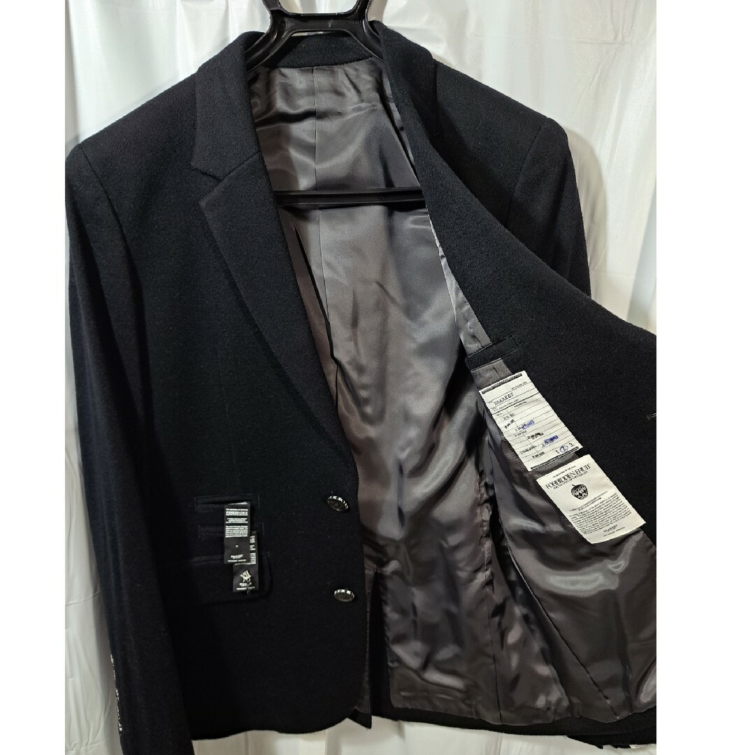 SHAREEF(シャリーフ)の未使用　SHAREEF　ブラック　カシミア　テーラードジャケット メンズのジャケット/アウター(テーラードジャケット)の商品写真