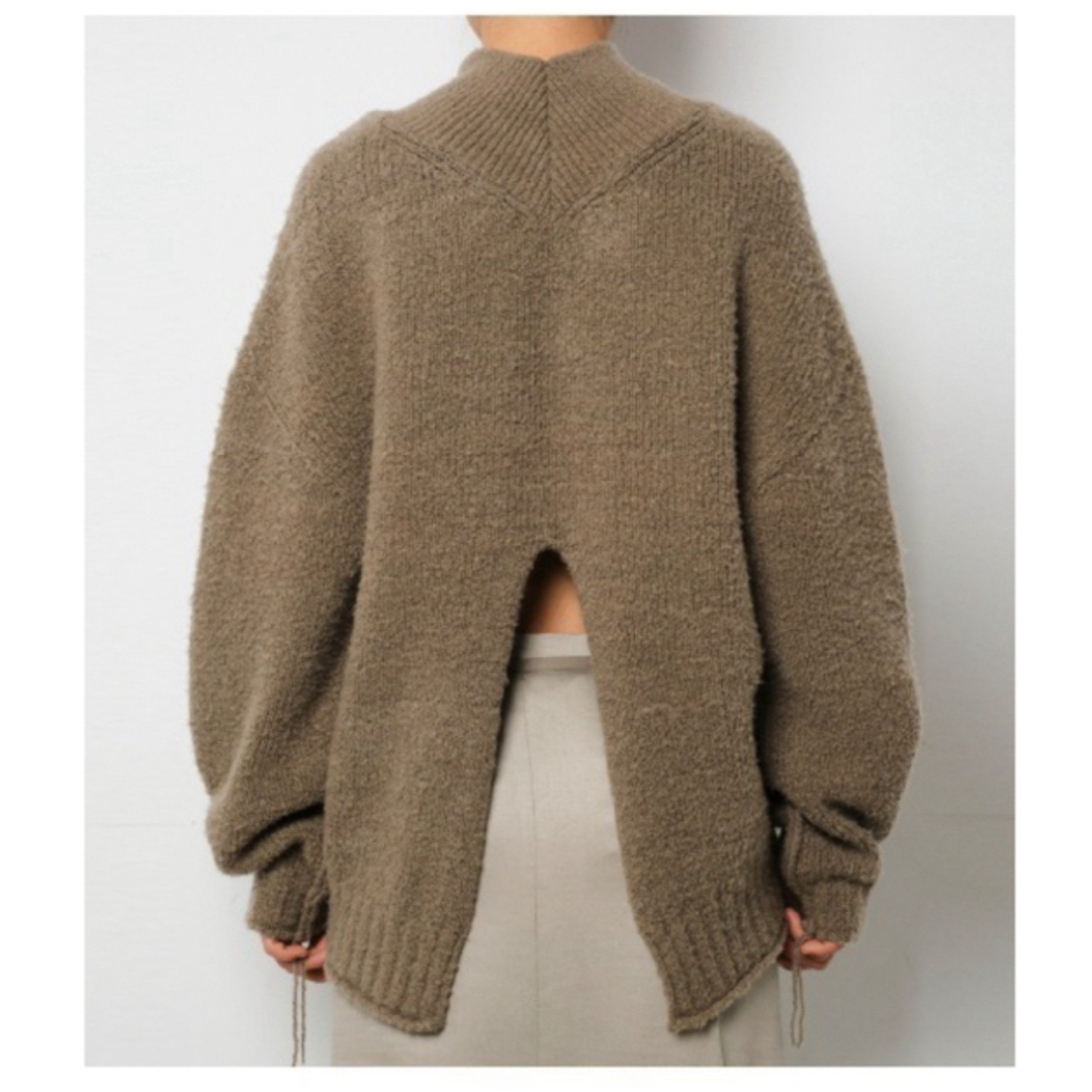 LE CIEL BLEU(ルシェルブルー)のIRENE Whole Garment knit ベージュ レディースのトップス(ニット/セーター)の商品写真