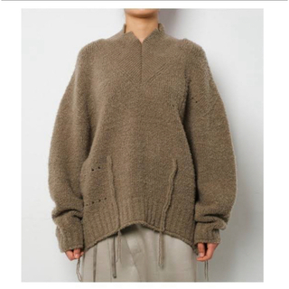 ルシェルブルー(LE CIEL BLEU)のIRENE Whole Garment knit ベージュ(ニット/セーター)