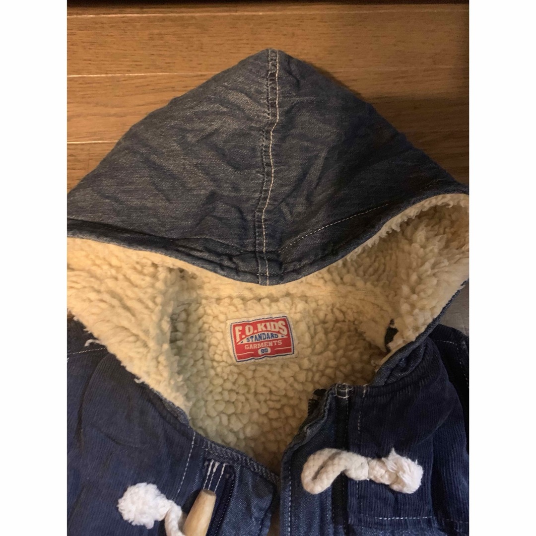 F.O.KIDS(エフオーキッズ)のエフオーキッズ　90サイズ　デニムダッフル キッズ/ベビー/マタニティのキッズ服男の子用(90cm~)(コート)の商品写真