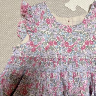 リバティ(LIBERTY.)のハンドメイド☆リバティタナローン ワンピース 80(ワンピース)