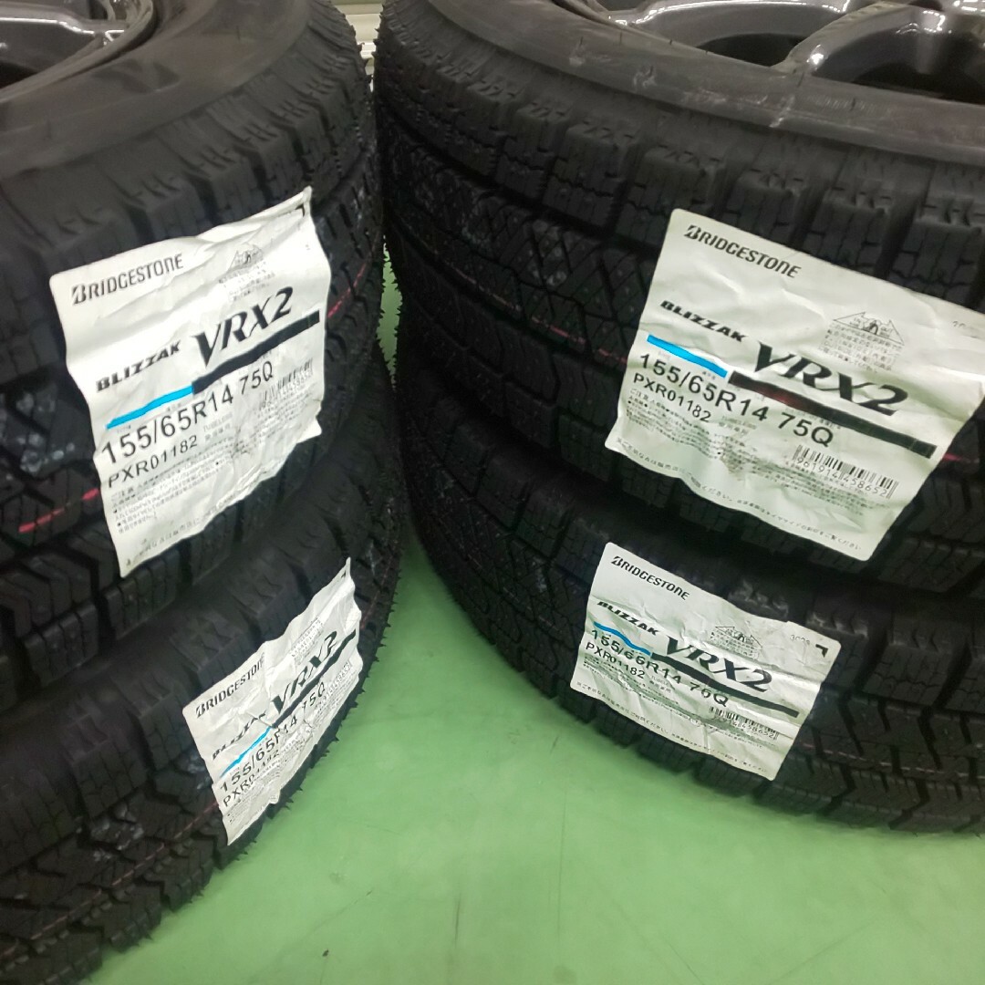 BRIDGESTONE - 送料無料新品ブリヂストンVRX2 155/65R14 23年製×中古14