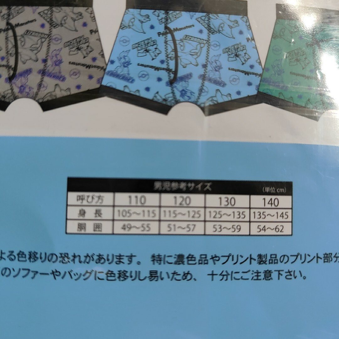 ポケモン(ポケモン)の【未開封】ポケモン　ポケットモンスター　男の子　ボクサーパンツ　120 キッズ/ベビー/マタニティのキッズ服男の子用(90cm~)(下着)の商品写真