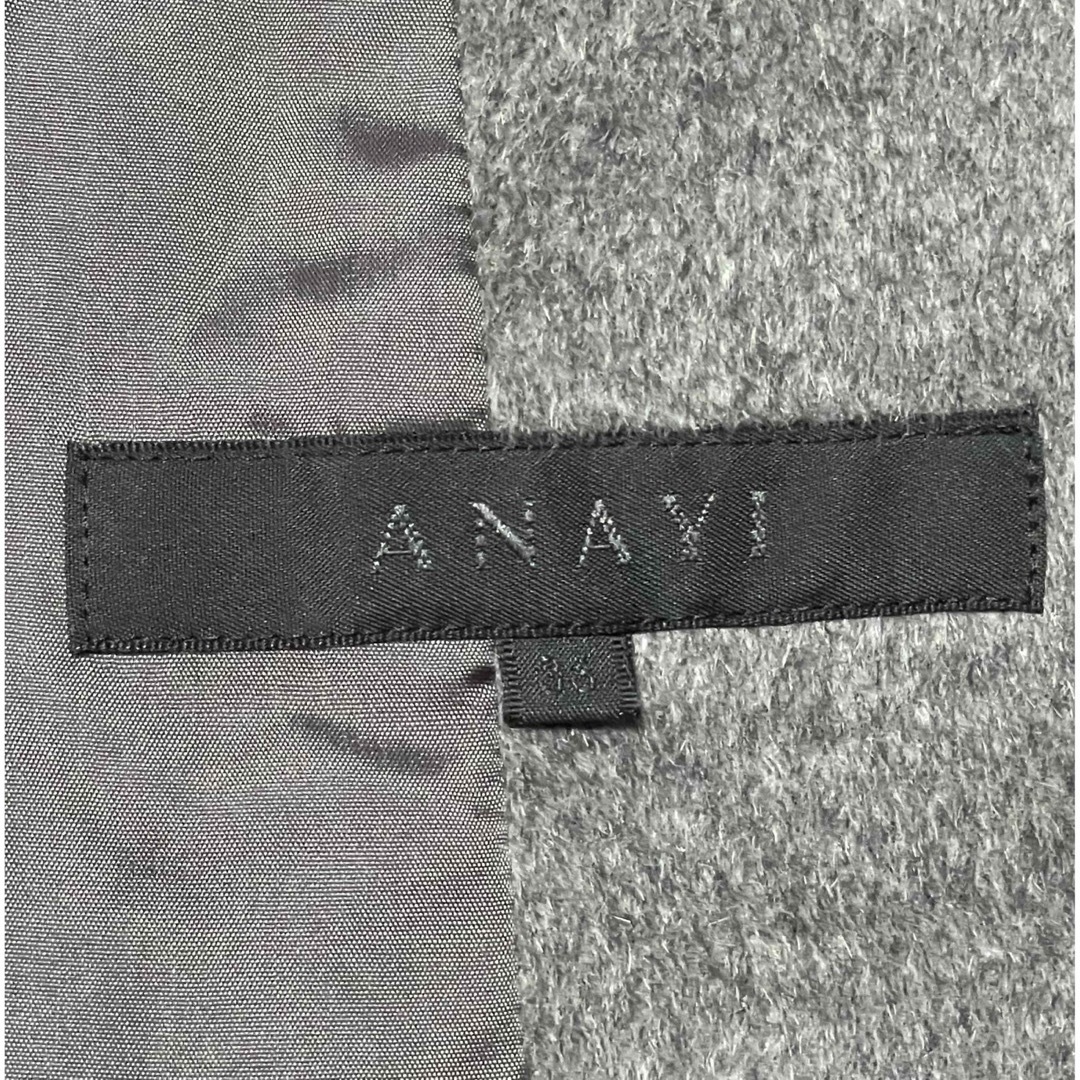 ANAYI(アナイ)の【美品】ANAYI アナイ アンゴラウールショートコート 36 グレー レディースのジャケット/アウター(ポンチョ)の商品写真