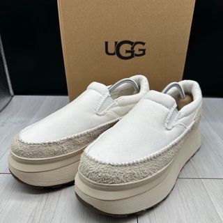 アグ(UGG)の【UGG】アグ 25.5 スニーカー 厚底 スリッポン ホワイト(スニーカー)